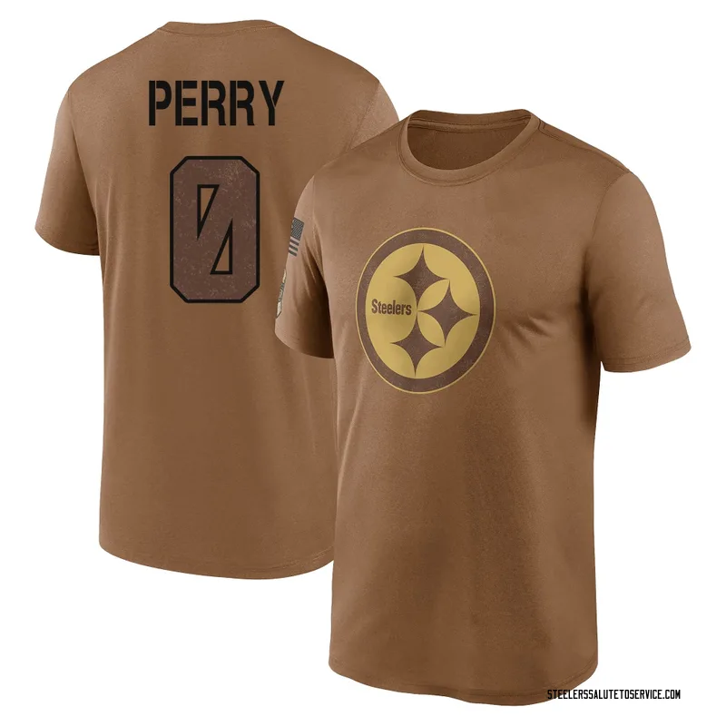 Men's A.T. Perry Pittsburgh Steelers Legend Brown 2023 Salute To Service Performance T-Shirt