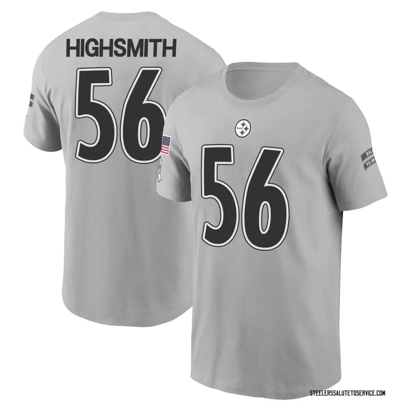 Men's Alex Highsmith Pittsburgh Steelers Gray 2024 Salute to Service Name & Number T-Shirt