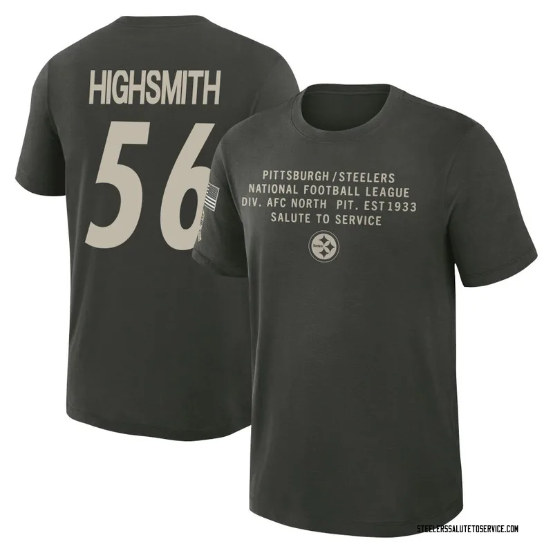 Men's Alex Highsmith Pittsburgh Steelers Green Dark/ 2025 Salute to Service Sideline Slub T-Shirt