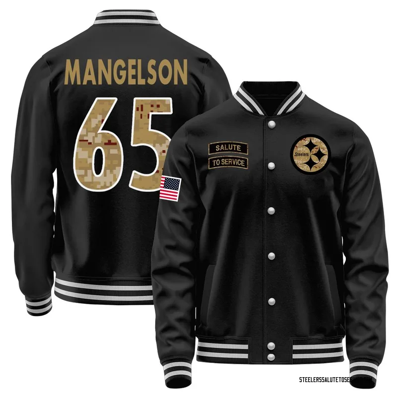 Men's Blake Mangelson Pittsburgh Steelers Black Salute to Service Sideline Performance Jacket
