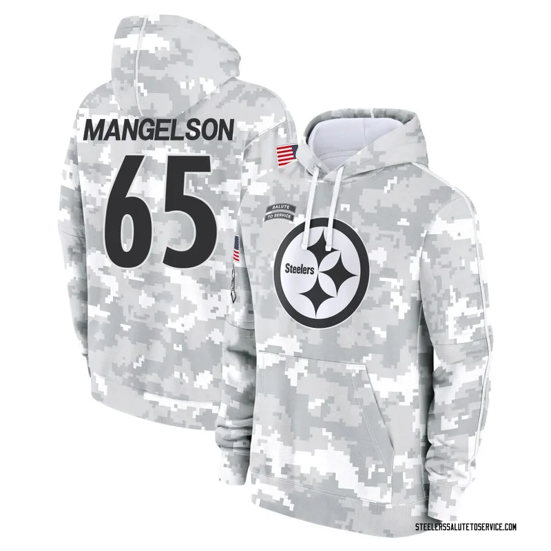 Men's Blake Mangelson Pittsburgh Steelers Camo Arctic 2024 Salute to Service Club Fleece Pullover Hoodie