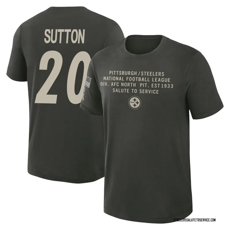 Men's Cameron Sutton Pittsburgh Steelers Green Dark/ 2025 Salute to Service Sideline Slub T-Shirt