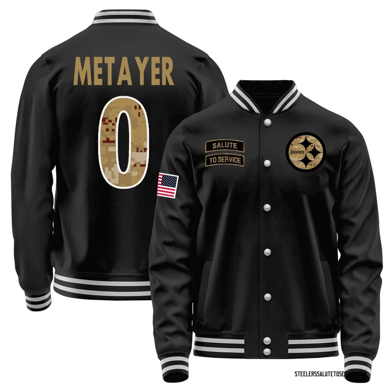 Men's Chamon Metayer Pittsburgh Steelers Black Salute to Service Sideline Performance Jacket