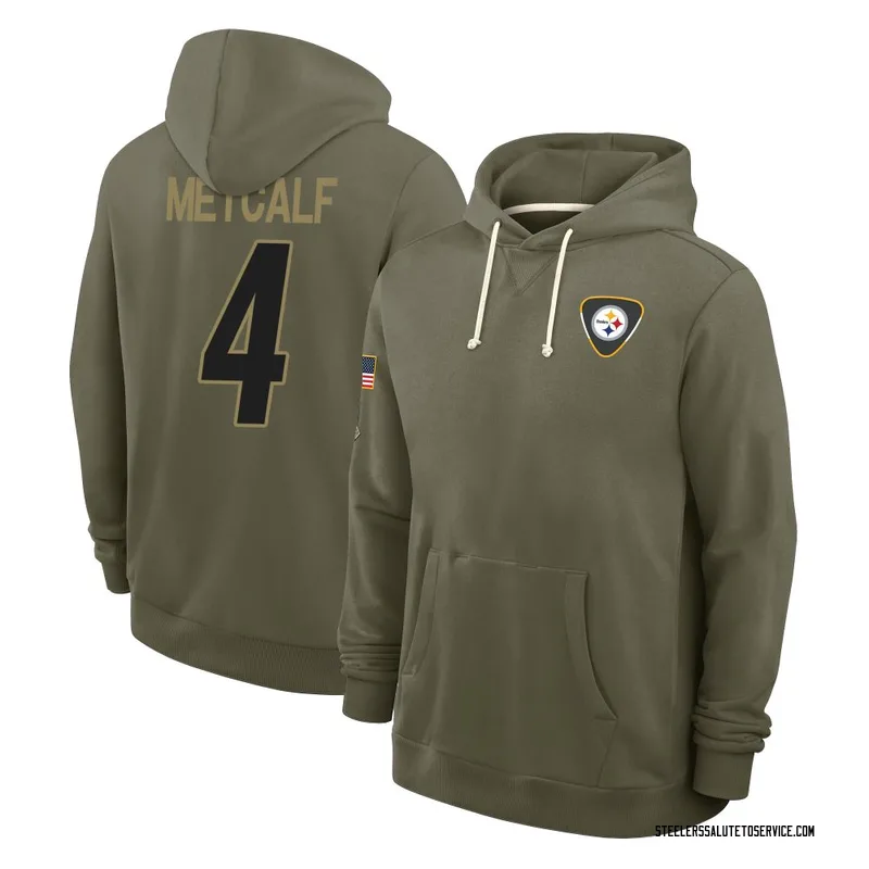 Men's DK Metcalf Pittsburgh Steelers Olive 2025 Salute to Service Hoodie