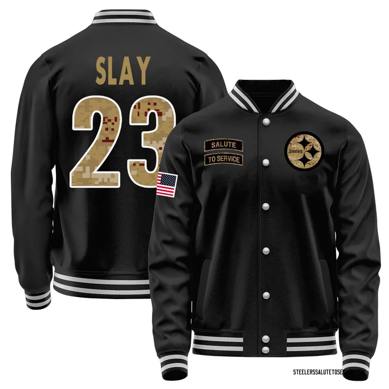 Men's Darius Slay Pittsburgh Steelers Black Salute to Service Sideline Performance Jacket