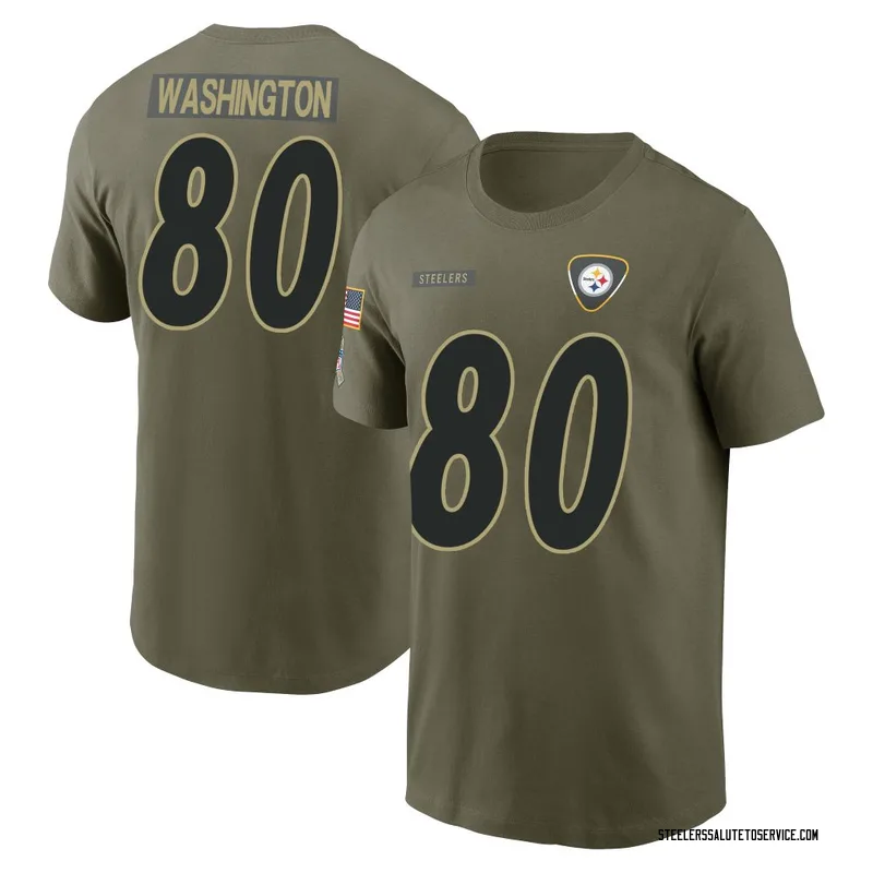 Men's Darnell Washington Pittsburgh Steelers Olive 2025 Salute to Service Name & Number T-Shirt