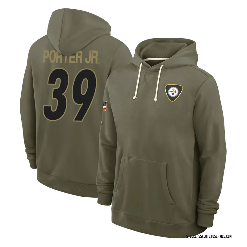 Men's Daryl Porter Jr. Pittsburgh Steelers Olive 2025 Salute to Service Hoodie