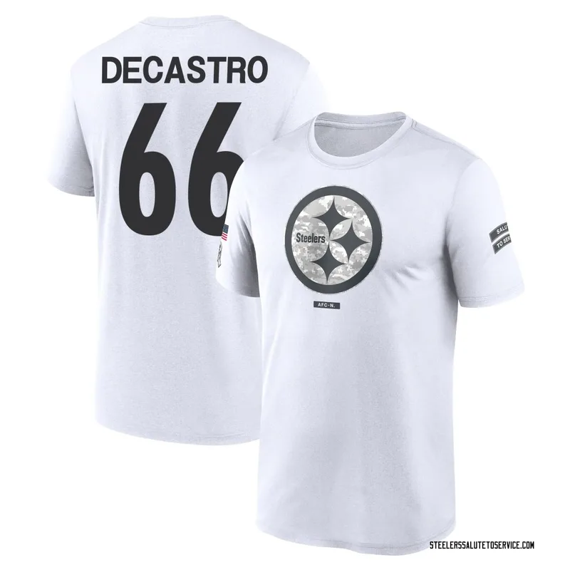 Men's David DeCastro Pittsburgh Steelers Legend White 2024 Salute to Service Performance T-Shirt