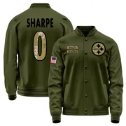 Men's David Sharpe Pittsburgh Steelers Olive Salute to Service Sideline Performance Jacket