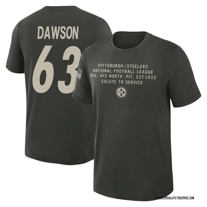 Men's Dermontti Dawson Pittsburgh Steelers Green Dark/ 2025 Salute to Service Sideline Slub T-Shirt