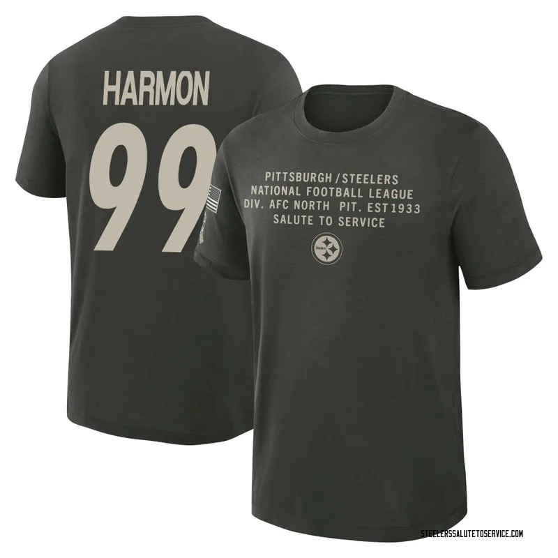 Men's Derrick Harmon Pittsburgh Steelers Green Dark/ 2025 Salute to Service Sideline Slub T-Shirt