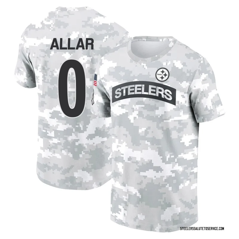 Men's Drew Allar Pittsburgh Steelers Camo Arctic 2024 Salute to Service Performance T-Shirt