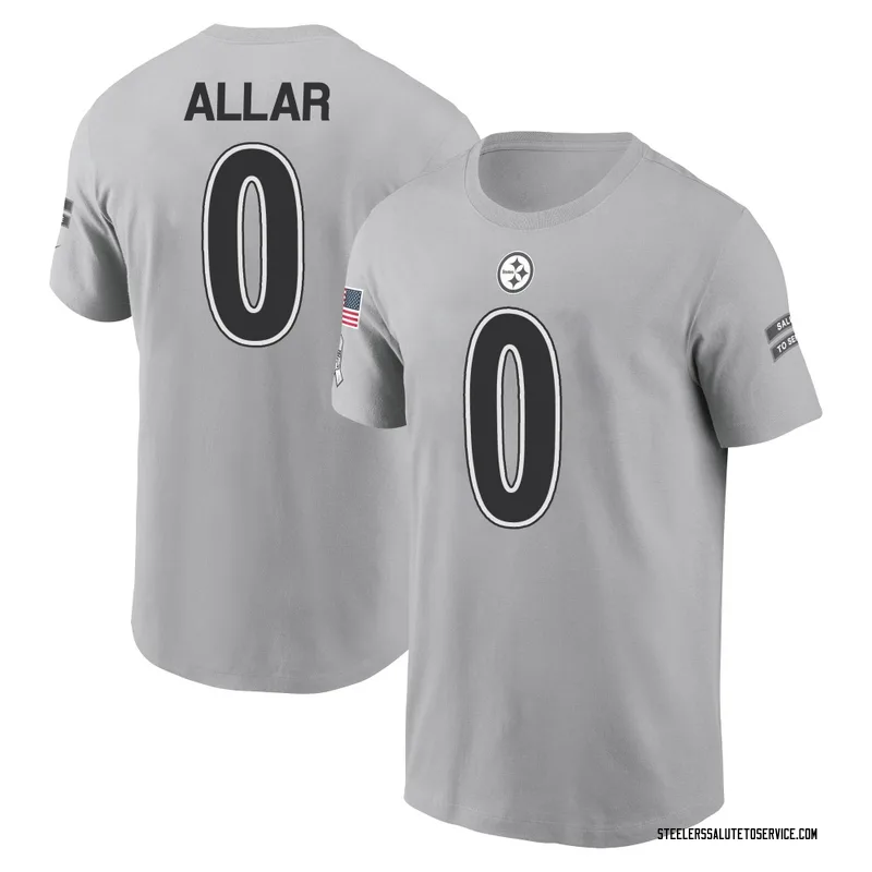 Men's Drew Allar Pittsburgh Steelers Gray 2024 Salute to Service Name & Number T-Shirt