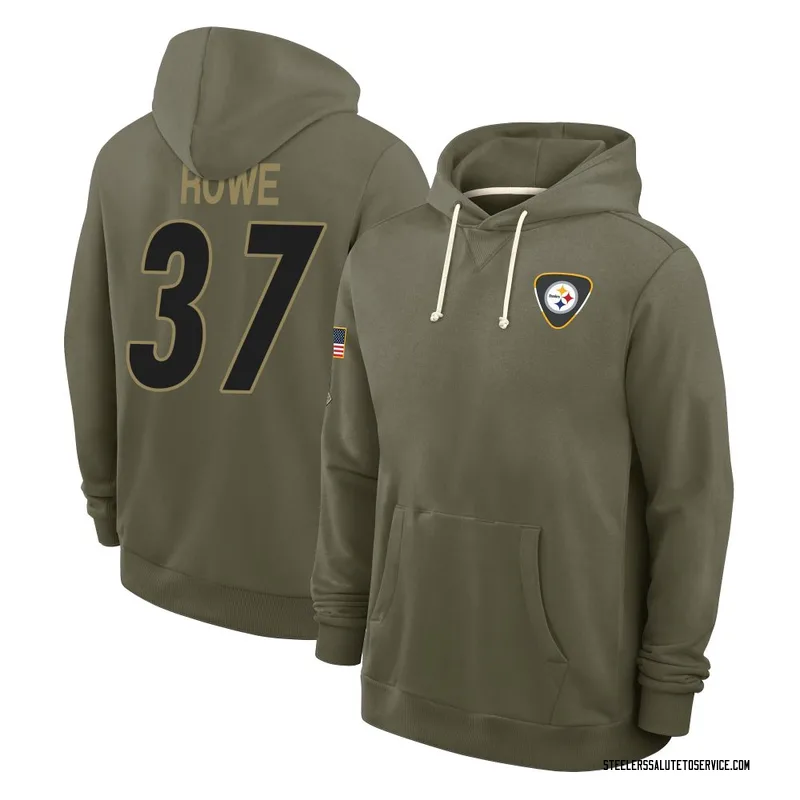 Men's Eric Rowe Pittsburgh Steelers Olive 2025 Salute to Service Hoodie