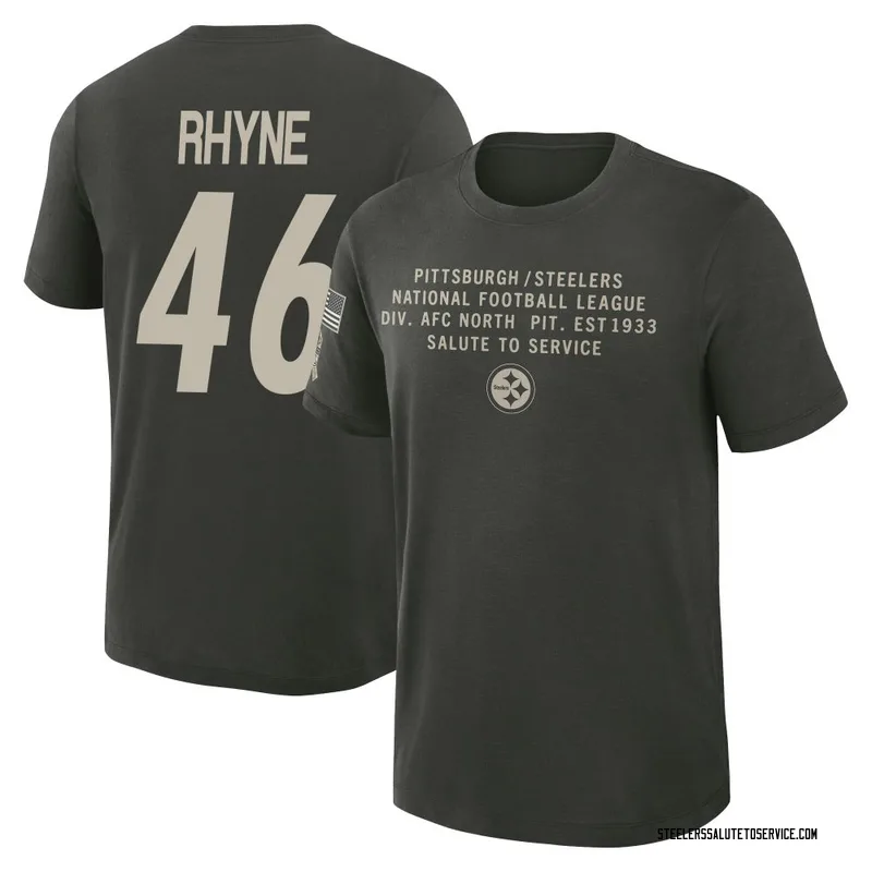 Men's Forrest Rhyne Pittsburgh Steelers Green Dark/ 2025 Salute to Service Sideline Slub T-Shirt