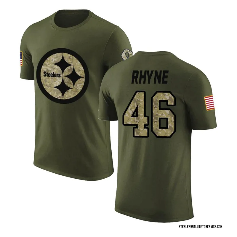 Men's Forrest Rhyne Pittsburgh Steelers Legend Olive Salute to Service T-Shirt