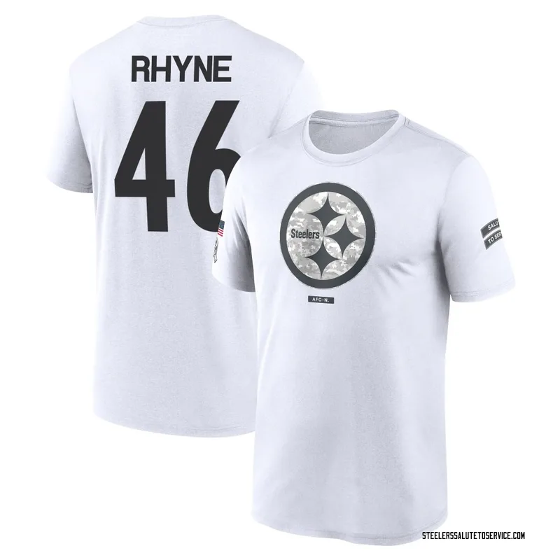 Men's Forrest Rhyne Pittsburgh Steelers Legend White 2024 Salute to Service Performance T-Shirt
