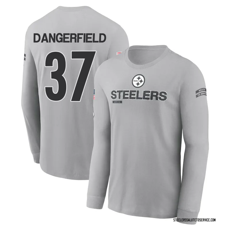 Men's Jordan Dangerfield Pittsburgh Steelers Gray 2024 Salute to Service Long Sleeve T-Shirt