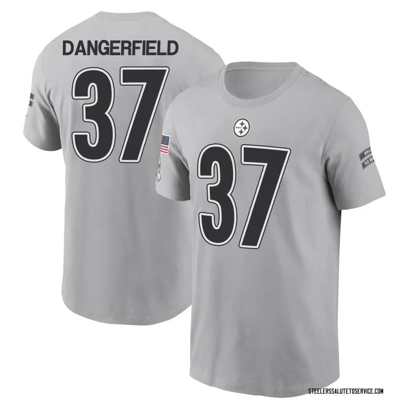 Men's Jordan Dangerfield Pittsburgh Steelers Gray 2024 Salute to Service Name & Number T-Shirt