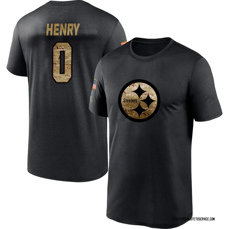 Men's KJ Henry Pittsburgh Steelers Black 2020 Salute To Service Performance T-Shirt