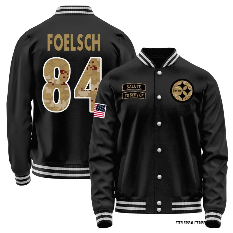 Men's Kevin Foelsch Pittsburgh Steelers Black Salute to Service Sideline Performance Jacket