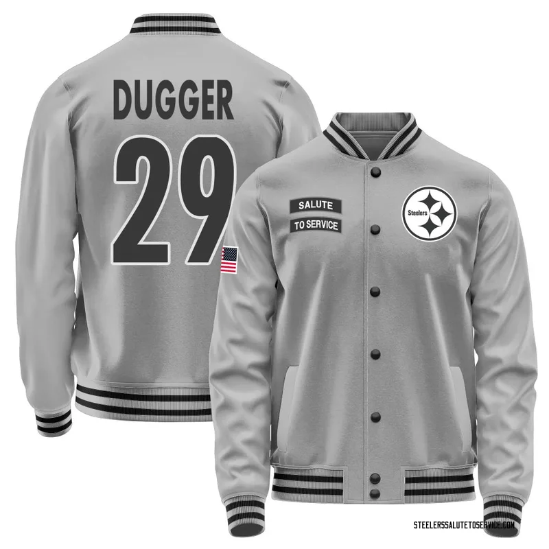 Men's Kyle Dugger Pittsburgh Steelers Gray Salute to Service Performance Jacket