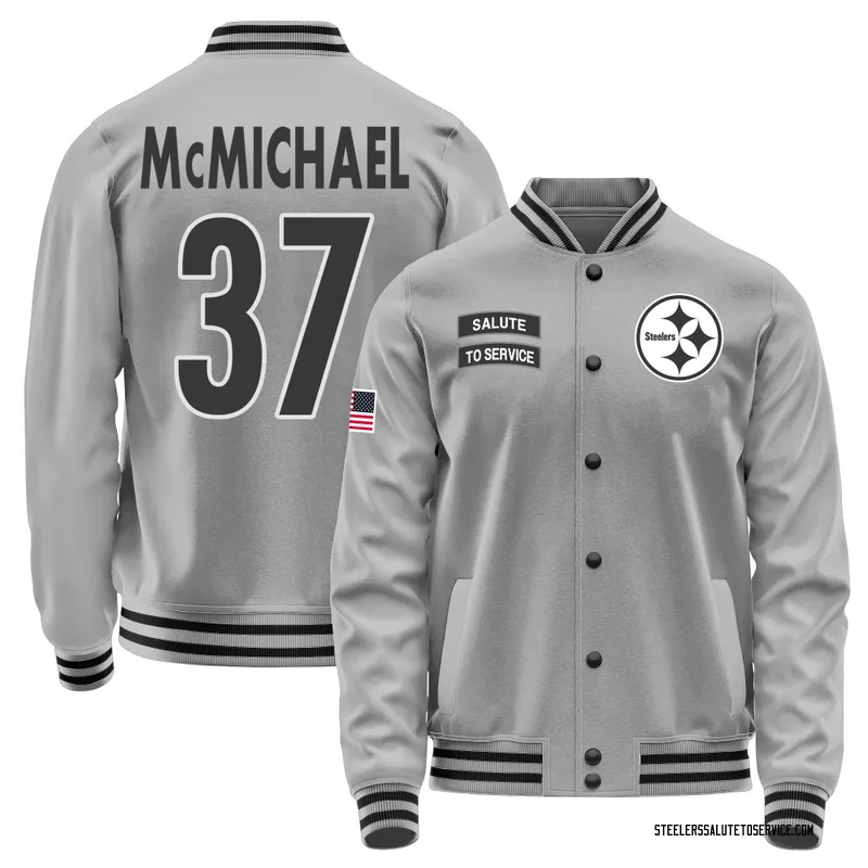 Men's Kyler McMichael Pittsburgh Steelers Gray Salute to Service Performance Jacket