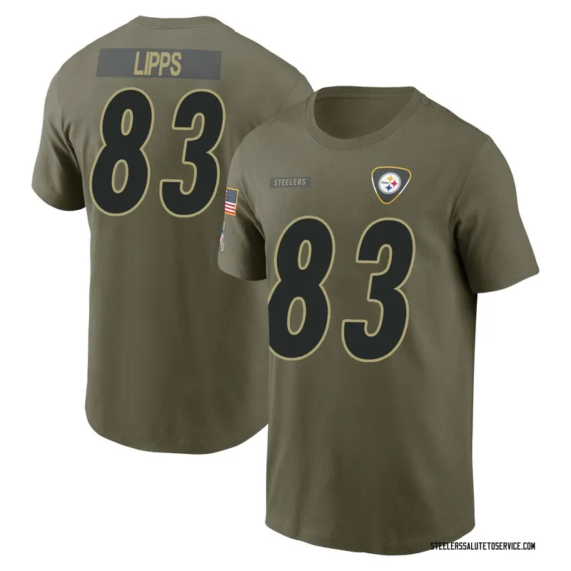Men's Louis Lipps Pittsburgh Steelers Olive 2025 Salute to Service Name & Number T-Shirt