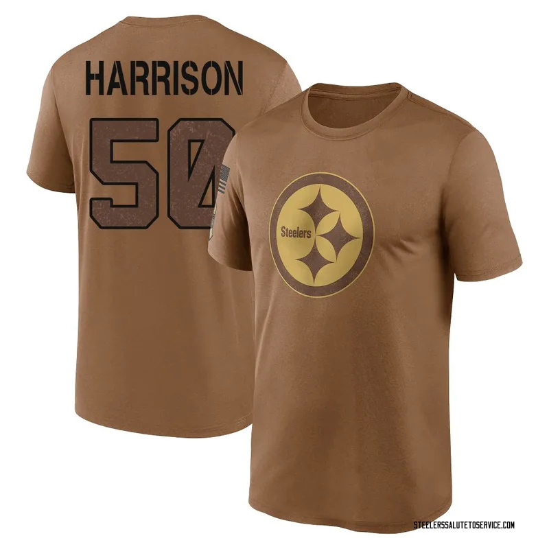 Men's Malik Harrison Pittsburgh Steelers Legend Brown 2023 Salute To Service Performance T-Shirt