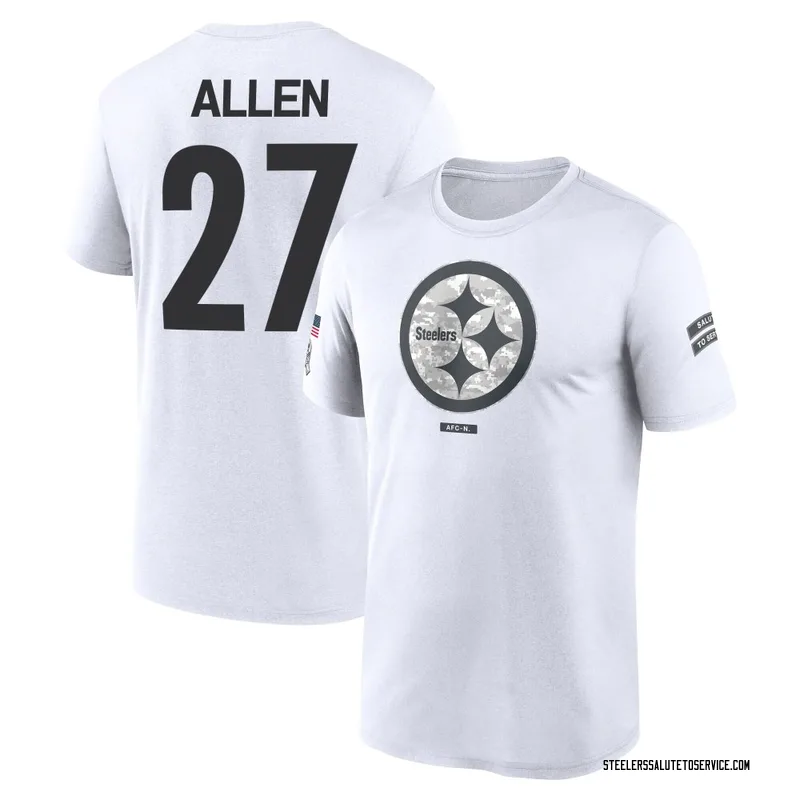 Men's Marcus Allen Pittsburgh Steelers Legend White 2024 Salute to Service Performance T-Shirt