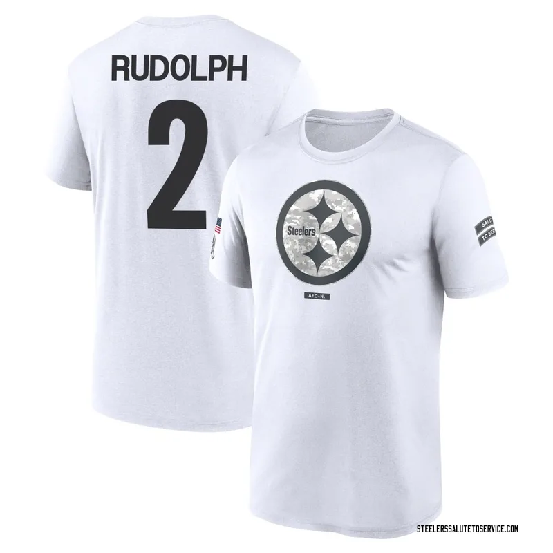 Men's Mason Rudolph Pittsburgh Steelers Legend White 2024 Salute to Service Performance T-Shirt