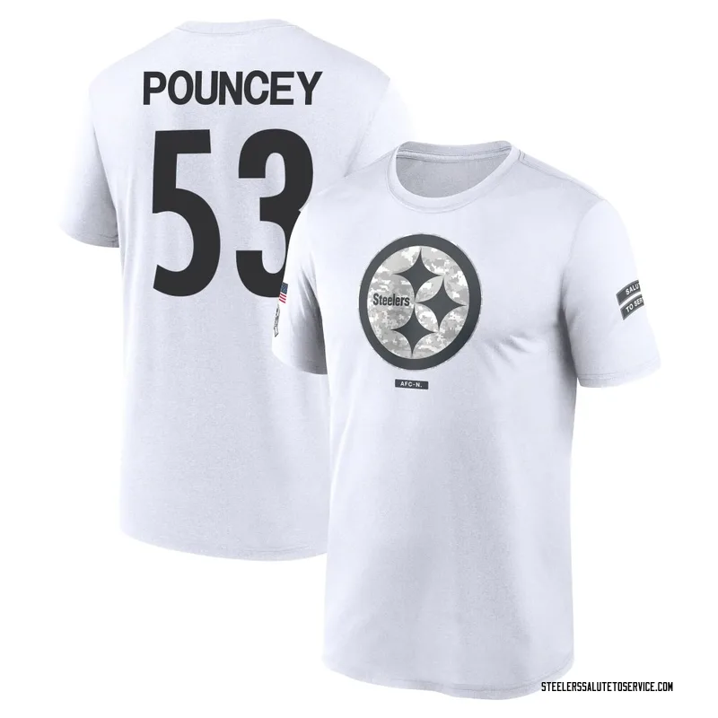 Men's Maurkice Pouncey Pittsburgh Steelers Legend White 2024 Salute to Service Performance T-Shirt