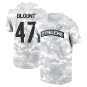 Men's Mel Blount Pittsburgh Steelers Camo Arctic 2024 Salute to Service Performance T-Shirt