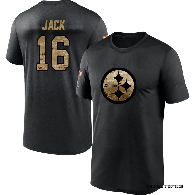 Men's Myles Jack Pittsburgh Steelers Black 2020 Salute To Service Performance T-Shirt