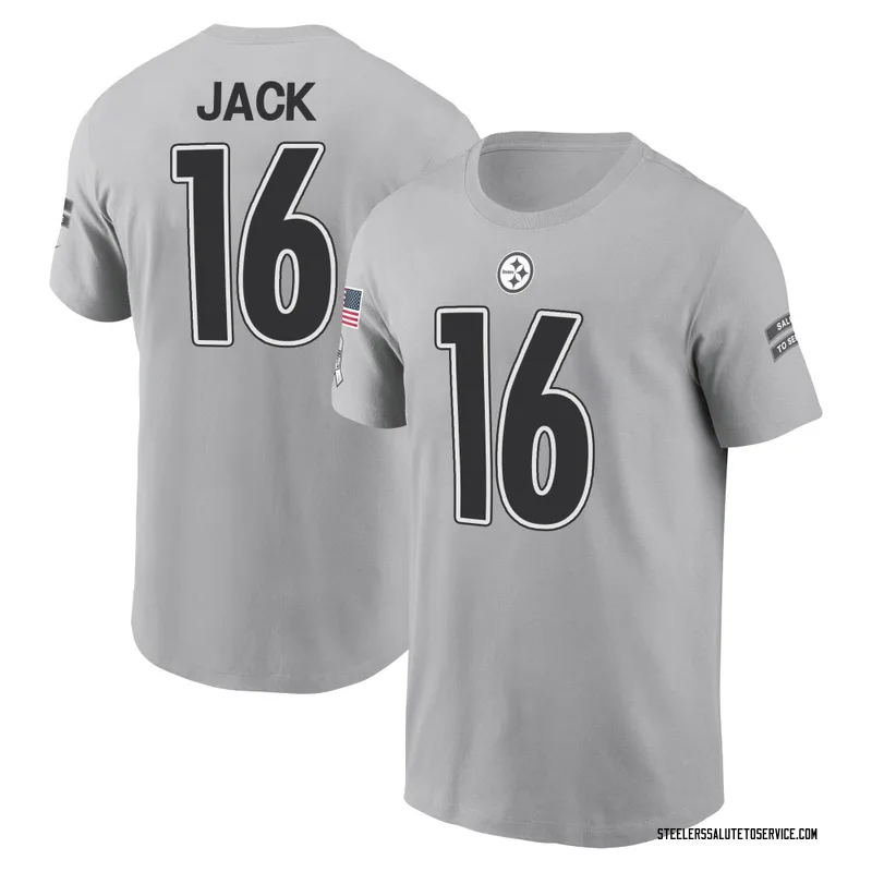 Men's Myles Jack Pittsburgh Steelers Gray 2024 Salute to Service Name & Number T-Shirt