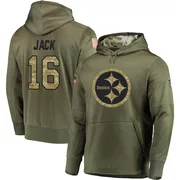 Men's Myles Jack Pittsburgh Steelers Olive Salute to Service Pullover Hoodie