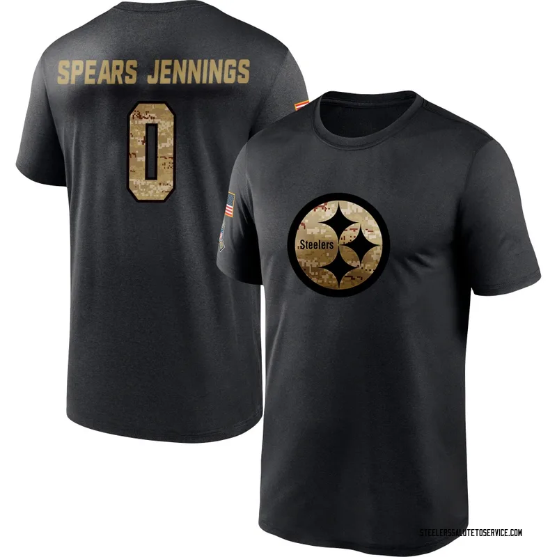 Men's Robert Spears-Jennings Pittsburgh Steelers Black 2020 Salute To Service Performance T-Shirt