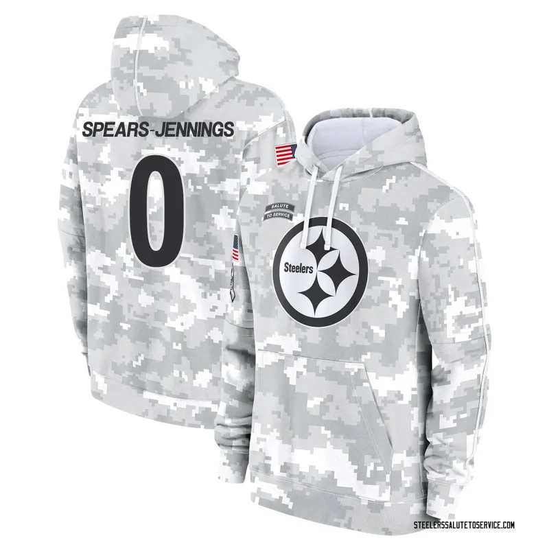 Men's Robert Spears-Jennings Pittsburgh Steelers Camo Arctic 2024 Salute to Service Club Fleece Pullover Hoodie