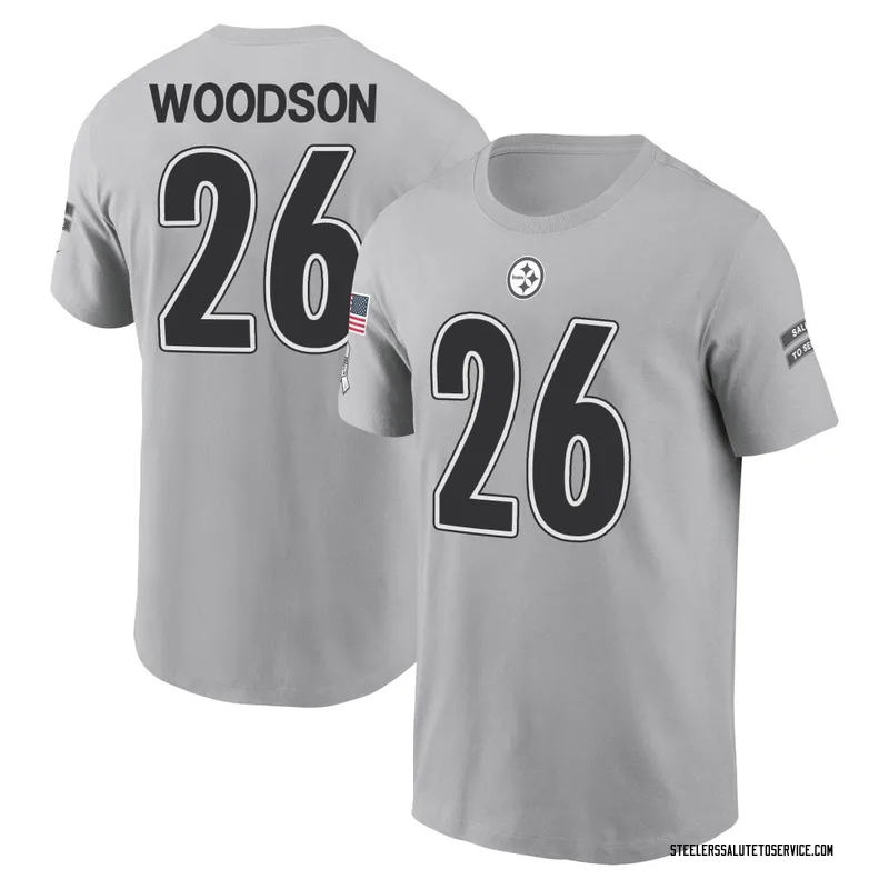 Men's Rod Woodson Pittsburgh Steelers Gray 2024 Salute to Service Name & Number T-Shirt