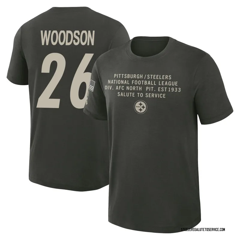 Men's Rod Woodson Pittsburgh Steelers Green Dark/ 2025 Salute to Service Sideline Slub T-Shirt