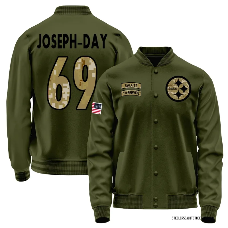 Men's Sebastian Joseph-Day Pittsburgh Steelers Olive Salute to Service Sideline Performance Jacket