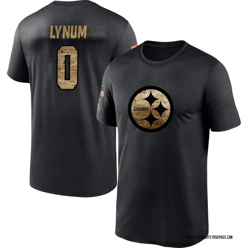 Men's Tamon Lynum Pittsburgh Steelers Black 2020 Salute To Service Performance T-Shirt