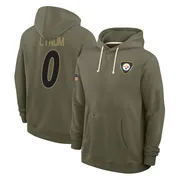 Men's Tamon Lynum Pittsburgh Steelers Olive 2025 Salute to Service Hoodie
