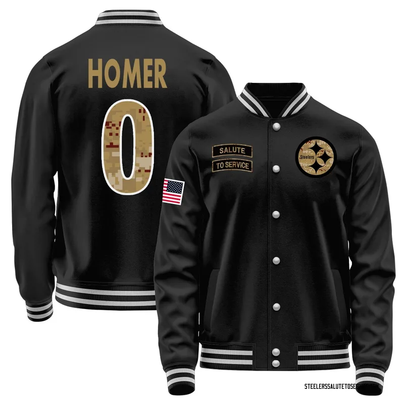 Men's Travis Homer Pittsburgh Steelers Black Salute to Service Sideline Performance Jacket