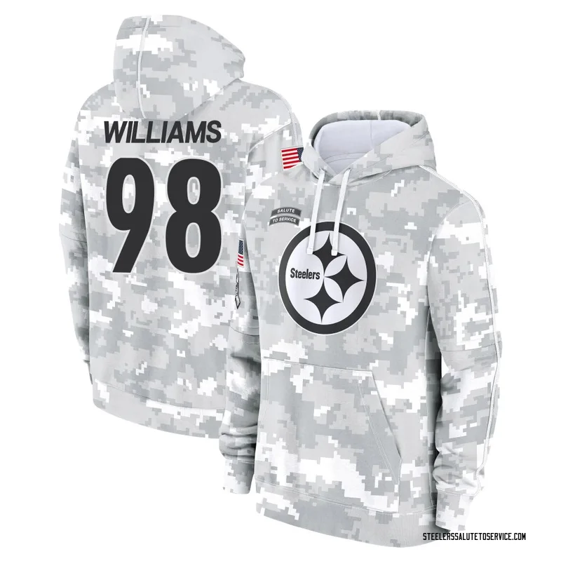 Men's Vince Williams Pittsburgh Steelers Camo Arctic 2024 Salute to Service Club Fleece Pullover Hoodie
