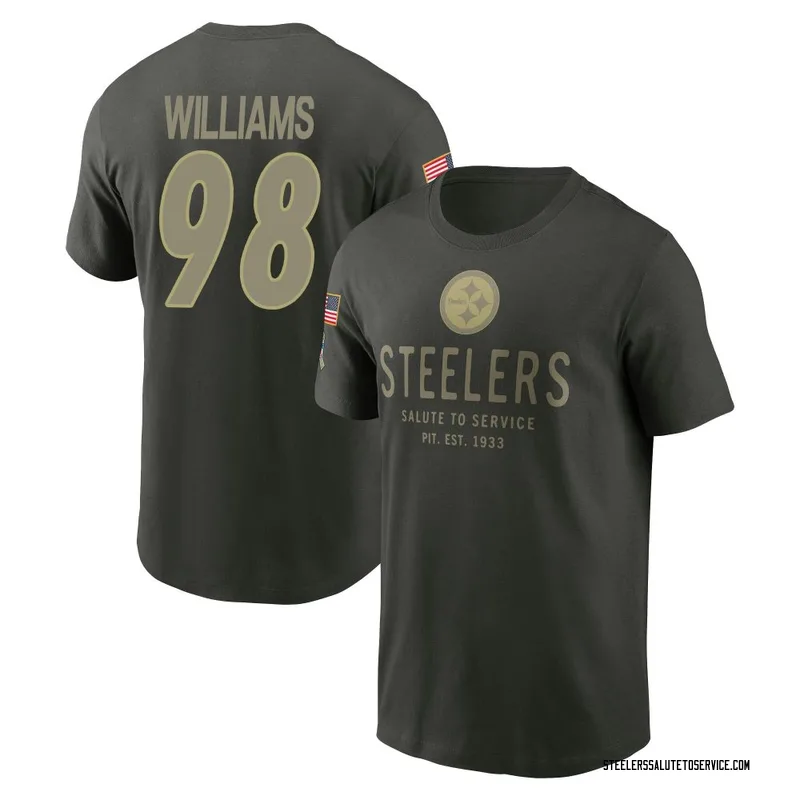 Men's Vince Williams Pittsburgh Steelers Green Forest/ 2025 Salute to Service Sideline Primary Edge T-Shirt