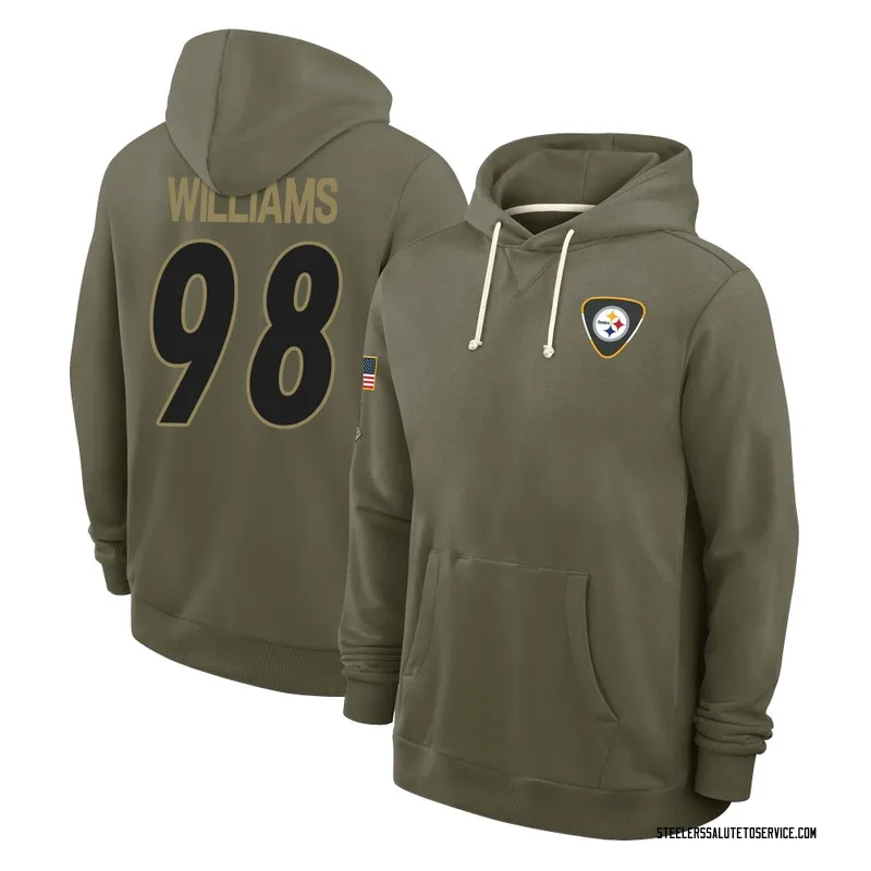 Men's Vince Williams Pittsburgh Steelers Olive 2025 Salute to Service Hoodie