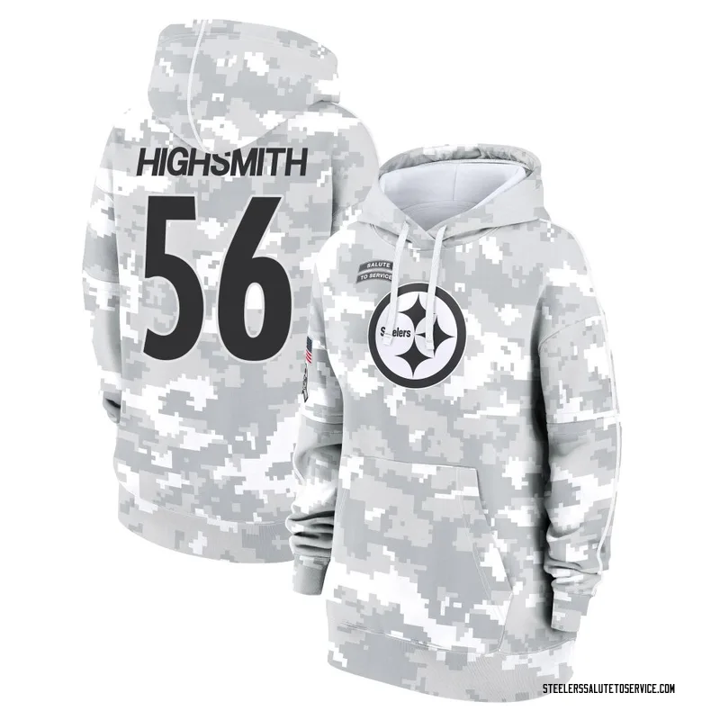Women's Alex Highsmith Pittsburgh Steelers Camo Arctic 2024 Salute to Service Club Fleece Pullover Hoodie