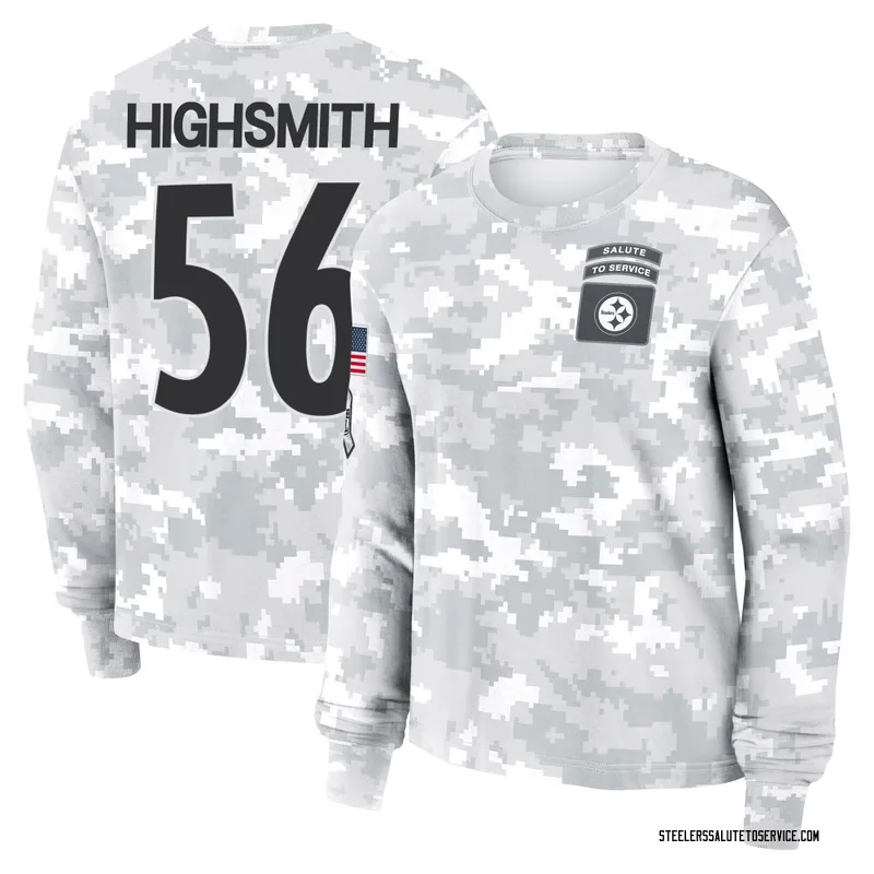 Women's Alex Highsmith Pittsburgh Steelers Camo Arctic 2024 Salute to Service Long Sleeve T-Shirt