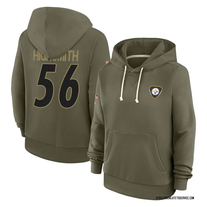 Women's Alex Highsmith Pittsburgh Steelers Olive 2025 Salute to Service Hoodie